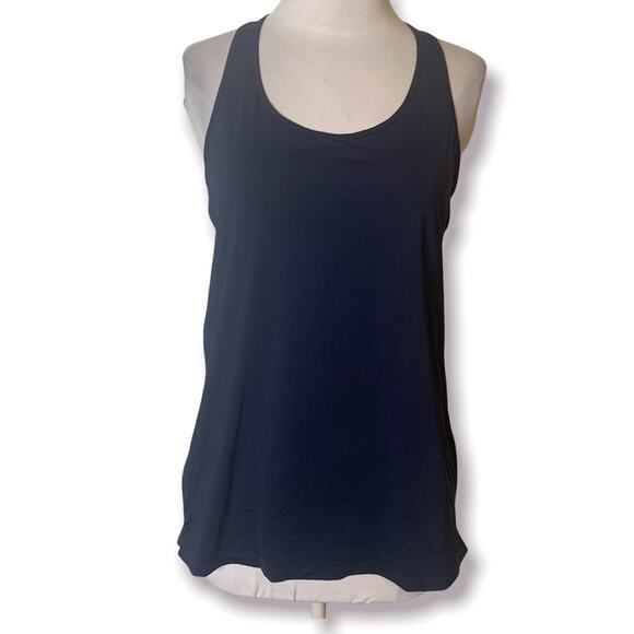 Spanx Transformation Top Tank side zip blue black Sz M - Picture 7 of 8